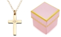 Macy's Children's 15" Diamond Accent Cross Pendant in 14k Gold